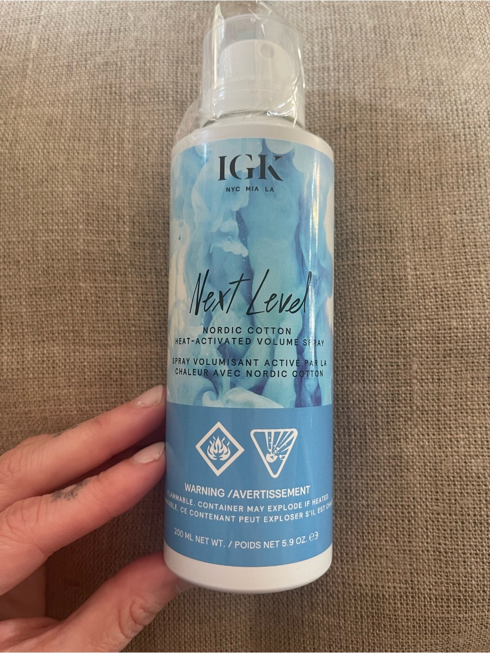 IGK Next Level Nordic Cotton Heat-Activated Volume Spray